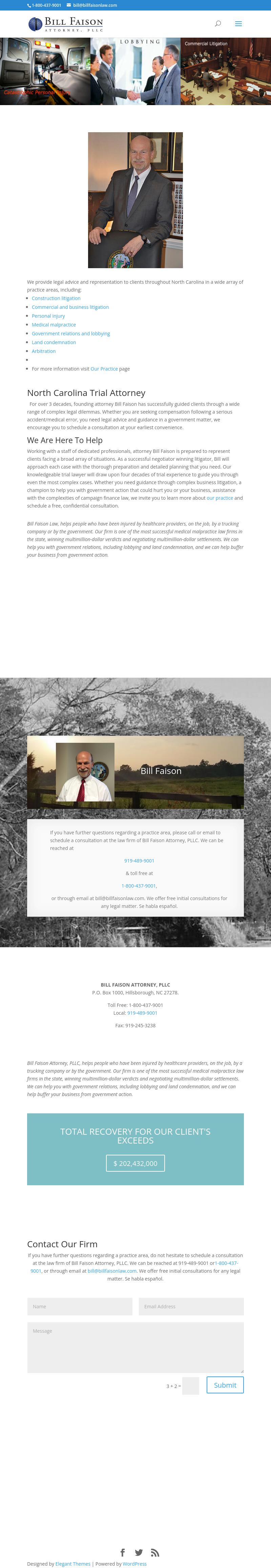 Bill Faison Attorney, PLLC - Durham NC Lawyers