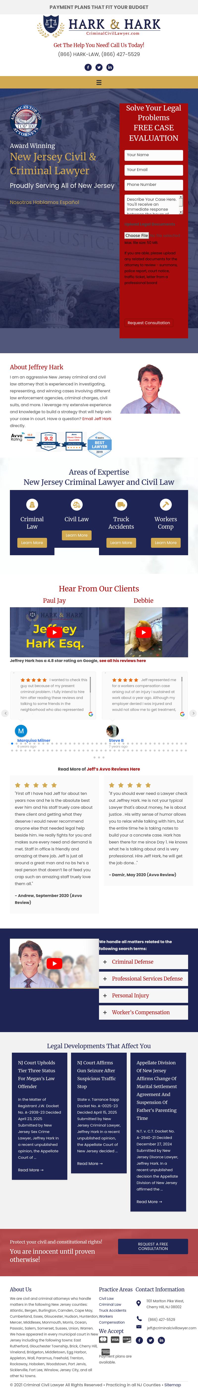 Jeffrey S. Hark - Cherry Hill NJ Lawyers