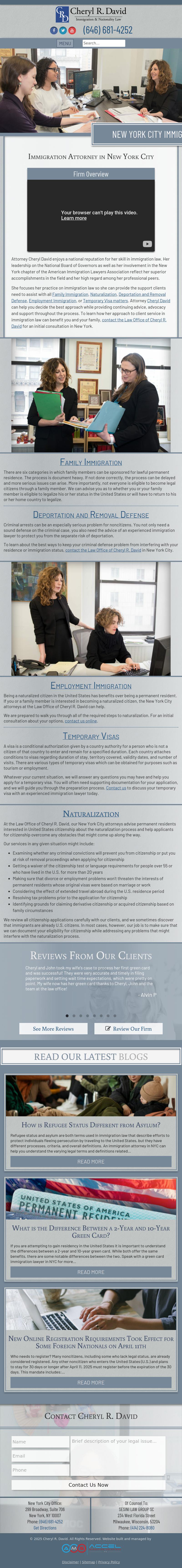 The Law Office of Cheryl R. David - New York NY Lawyers